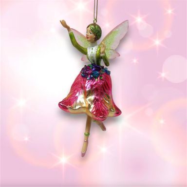 6&quot; Lily Fairy Ornaments Set Of 2 Christmas Decor *SHIPS WITHIN 10 DAYS*
