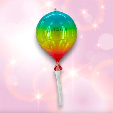 Rainbow Balloon Ornaments Set Of 2 Christmas Decor *SHIPS WITHIN 10 DAYS* NEW 2025