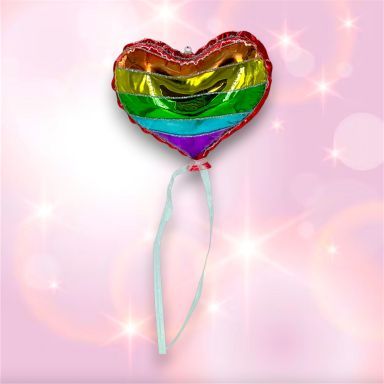 Rainbow Heart Balloon Ornaments Set Of 2 Christmas Decor *SHIPS WITHIN 10 DAYS* NEW 2025