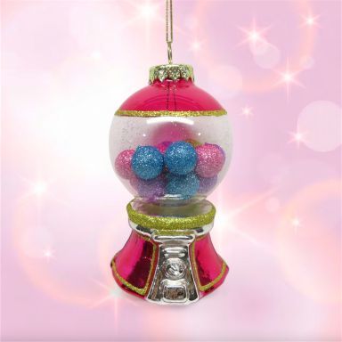 Rainbow Gum Machine Ornaments Set Of 2 Christmas Decor *SHIPS WITHIN 10 DAYS* NEW 2025