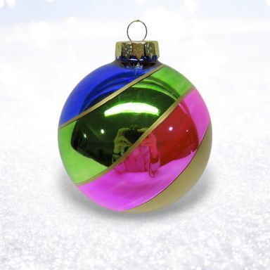 Rockin Tilted Stripe Ornaments Set Of 2 Christmas Decor *SHIPS WITHIN 10 DAYS*