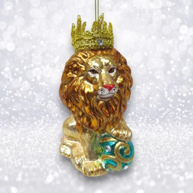 Circus Lion Ornaments Set Of 2 Christmas Decor *SHIPS WITHIN 10 DAYS* NEW 2025