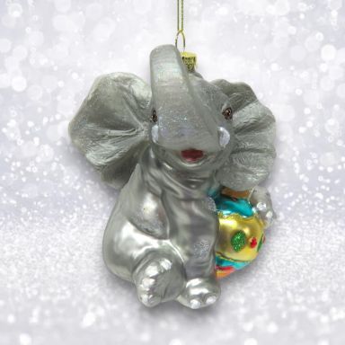 Circus Elephant Ornaments Set Of 2 Christmas Decor *SHIPS WITHIN 10 DAYS* NEW 2025