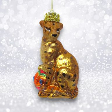Circus Cheetah Ornaments Set Of 2 Christmas Decor *SHIPS WITHIN 10 DAYS* NEW 2025