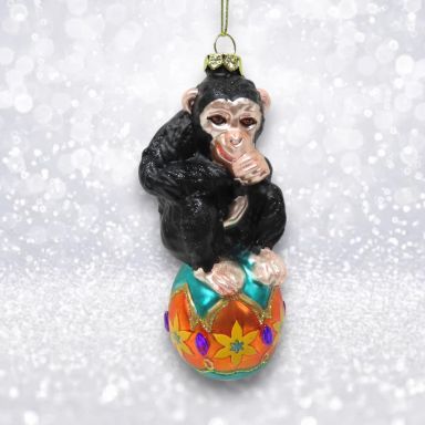 Circus Monkey Ornaments Set Of 2 Christmas Decor NEW 2025