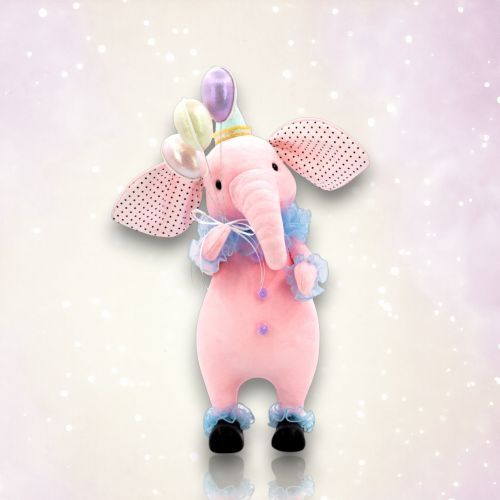 PRE-ORDER 23&quot; Pink Elephant With Balloons Birthday Decor *SHIPS 1/2026* NEW 2026