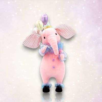 PRE-ORDER 23&quot; Pink Elephant With Balloons Birthday Decor *SHIPS 1/2026* NEW 2026