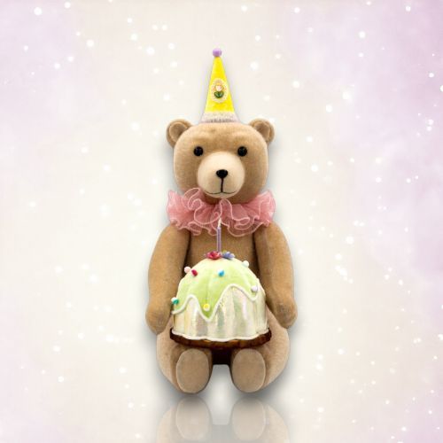 PRE-ORDER 21&quot; Birthday Bear With Cake Birthday Decor *SHIPS 1/2026* NEW 2026