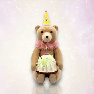 PRE-ORDER 21&quot; Birthday Bear With Cake Birthday Decor *SHIPS 1/2026* NEW 2026