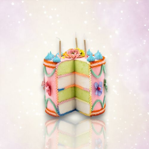 PRE-ORDER 9&quot; Pink Birthday Cake Birthday Decor *SHIPS 1/2026* NEW 2026