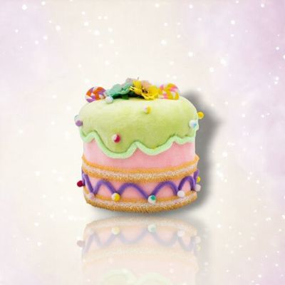 PRE-ORDER 6&quot; Pink Cake With Green Icing Set Of 2 Birthday Decor *SHIPS 1/2026* NEW 2026
