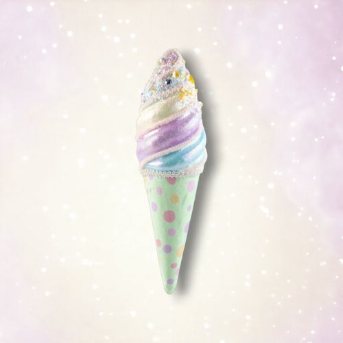 PRE-ORDER 9&quot; Green Rainbow Cone Ornament Set Of 2 Birthday Decor *SHIPS 1/2026* NEW 2026