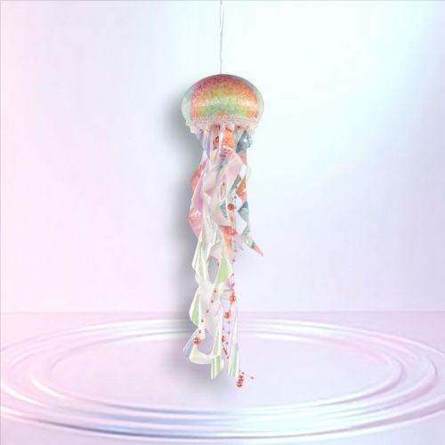 PRE-ORDER 14&quot; Rainbow Jellyfish Set Of 2 Coastal Decor *SHIPS 3/2026* NEW 2026