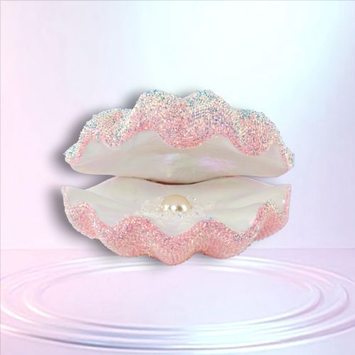 PRE-ORDER 8&quot; Pink Oyster Shell Coastal Decor *SHIPS 3/2026* NEW 2026