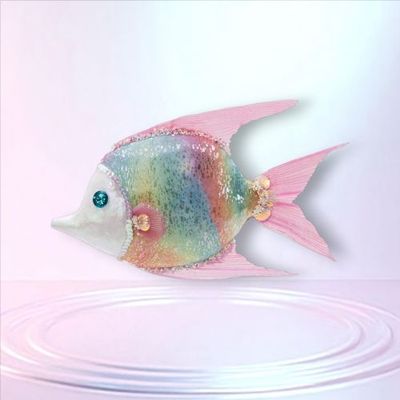 PRE-ORDER 10.5&quot; Rainbow Angel Fish Coastal Decor *SHIPS 3/2026* NEW 2026