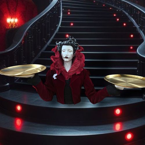 22&quot;H 41&quot;L Blood Moon Wedding Groom Vampire Server Halloween Decor NEW 2025