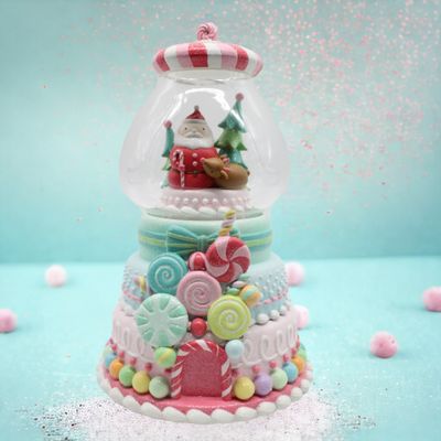 Candy Machine With Santa Christmas Decor *SHIPS WITHIN 10 DAYS*