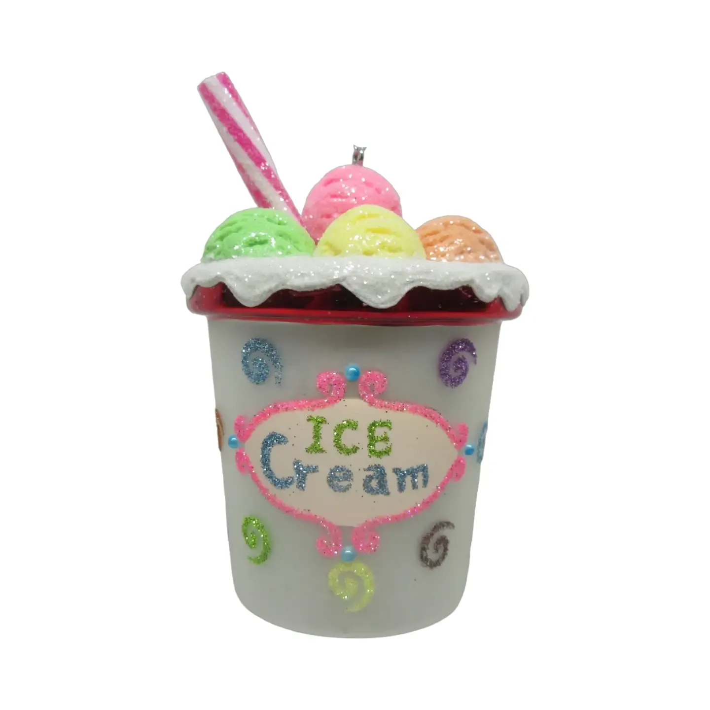 Ice Cream Cup Ornament Christmas Decor NEW 2025