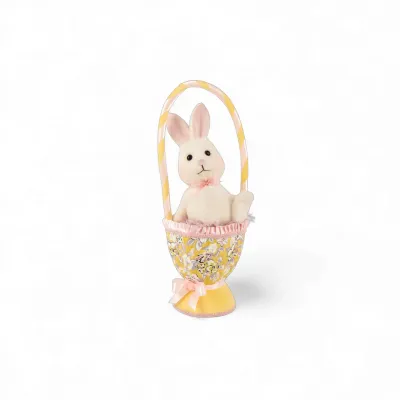 PRE-ORDER 21" Lilac Garden Bunny In Basket Easter Decor *SHIPS 2/2026* NEW 2026
