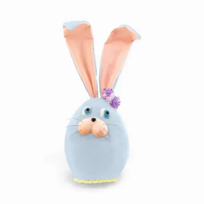 24" Blue Egg Bunny Easter Decor *SHIPS WITHIN 10 DAYS*