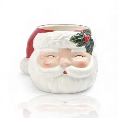 PRE-ORDER 10&quot; Happy Santa Container Christmas Decor *SHIPS 9/2026* NEW 2026