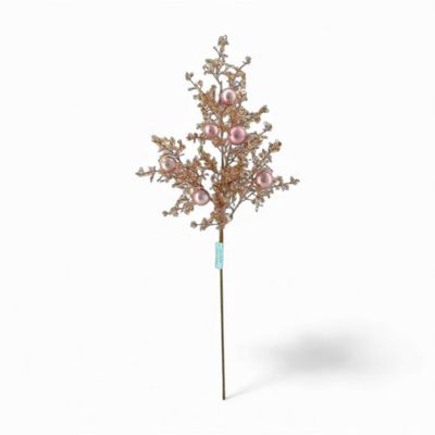 PRE-ORDER 27" Pink Glitter Picks Set Of 4 Christmas Decor *SHIPS 9/2026* NEW 2026