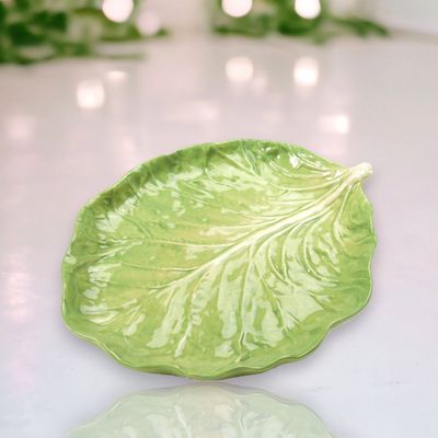 Cabbage Leaf Plate Set Of 4 Easter Decor *SHIPS WITHIN 10 DAYS*