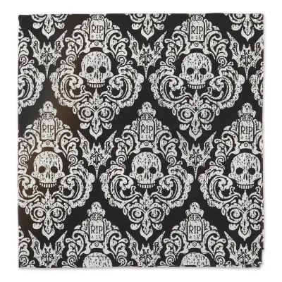 Graveyard Damask Embellished Napkin Halloween Collection