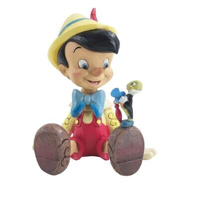 Pinocchio &amp; Jiminy Sitting By: Disney Jim Shore *SHIPS WITHIN 10 DAYS*