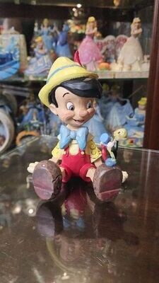 Pinocchio &amp; Jiminy Sitting By: Disney Jim Shore *SHIPS WITHIN 10 DAYS*