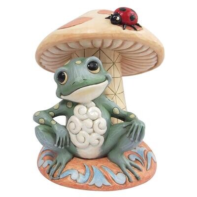 A Frog's Life Frog Leaning on Mushroom By: Heartwood Creek Jim Shore *SHIPS WITHIN 10 DAYS*