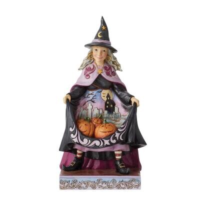 Witch with Pumpkins Skirt By: Heartwood Creek Jim Shore *SHIPS WITHIN 10 DAYS*