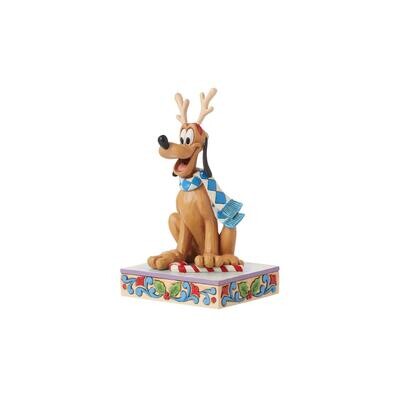 Dashing Rein-Dog Pluto Christmas By: Disney Jim Shore *SHIPS WITHIN 10 DAYS*
