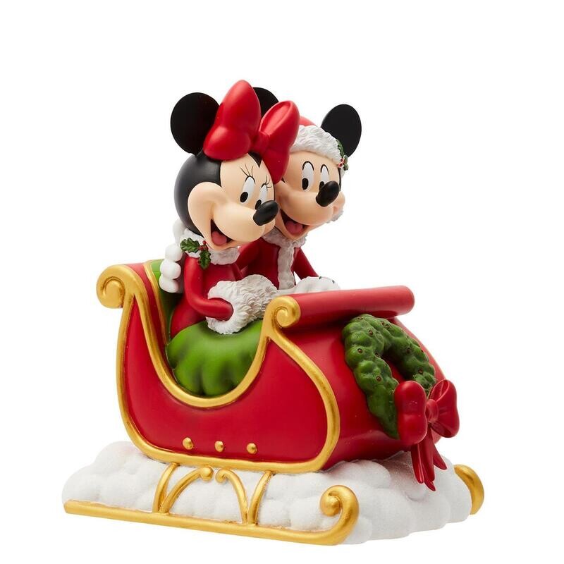 Christmas Mickey and Minnie On Sled By: Disney Showcase