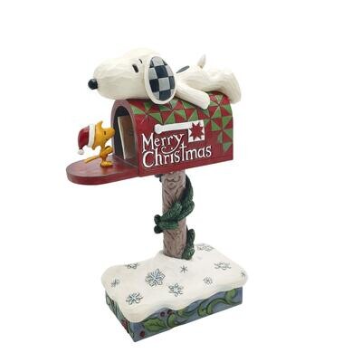 Woodstock's Wishes Snoopy &amp; Woodstock Mailbox By: Peanuts Jim Shore *SHIPS WITHIN 10 DAYS*