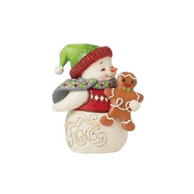 Snowman With Gingerbread Man Mini By: Heartwood Creek Jim Shore