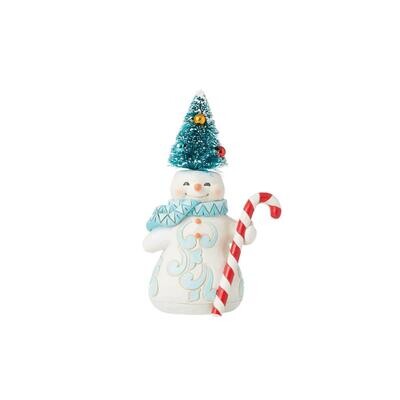 Candy Cane Crush Pint Snowman Sisal Hat By: Heartwood Creek Jim Shore