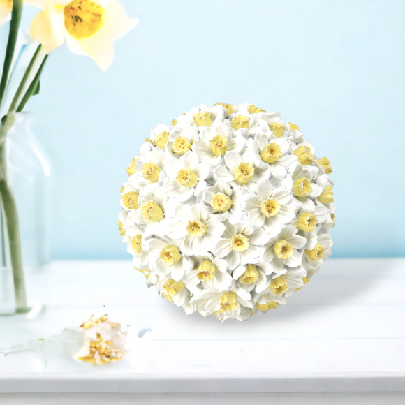 Round Daffodil Orb Easter Decor