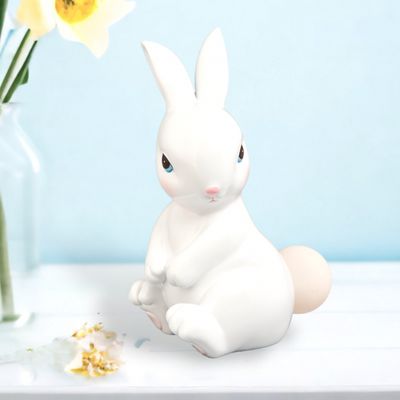 White Bunny With LED Tail Easter Decor *SHIPS WITHIN 10 DAYS*