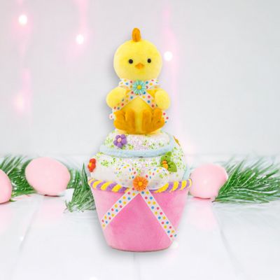 Chick on Cupcake Easter Decor *SHIPS WITHIN 15 DAYS OF ORDERING*