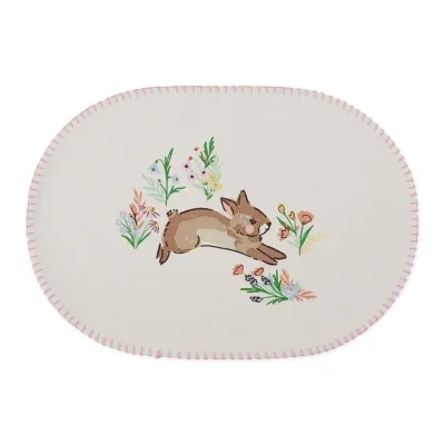 Spring Bunny Printed Placemat Easter Decor