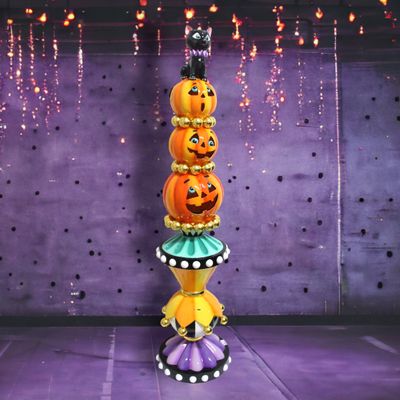 66" Pumpkin Topiary Stack Halloween Decor  *SHIPS WITHIN 10 DAYS*