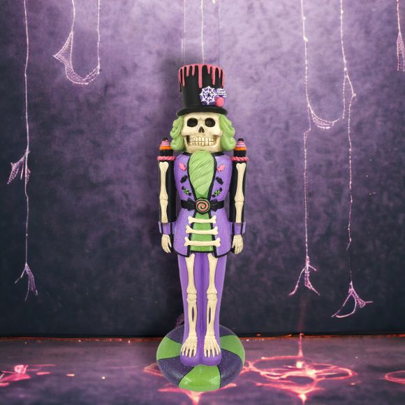 16" Skeleton Nutcracker Halloween Decor