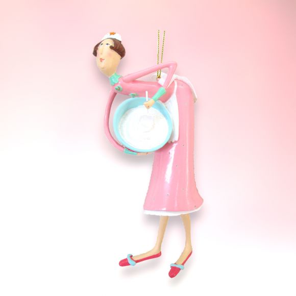 Baking Angel With Frosting Ornament Christmas Decor