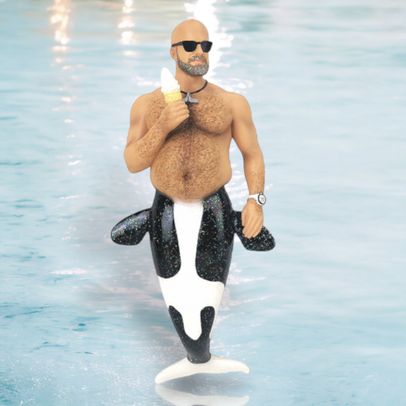 Beached Whale Ornament By: Gay Mermen December Diamonds