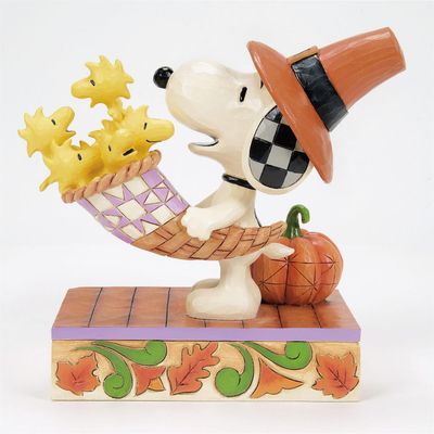 Harvest Happiness Snoopy &amp; Woodstock Cornucopia By: Peanuts Jim Shore NEW 2025