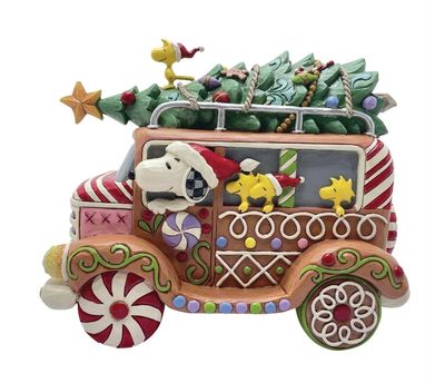 Gingerbread Joyride Van Snoopy &amp; Woodstock By: Peanuts Jim Shore *SHIPS WITHIN 10 DAYS* NEW 2025