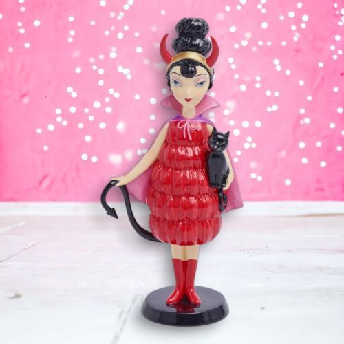 9" Devil Mod Girl Halloween Decor