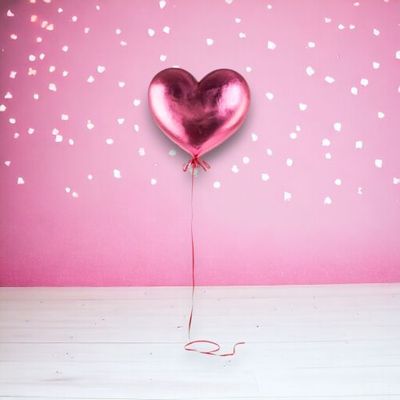 14" Pink Hanging Heart Balloon Valentines Day Decor NEW 2026