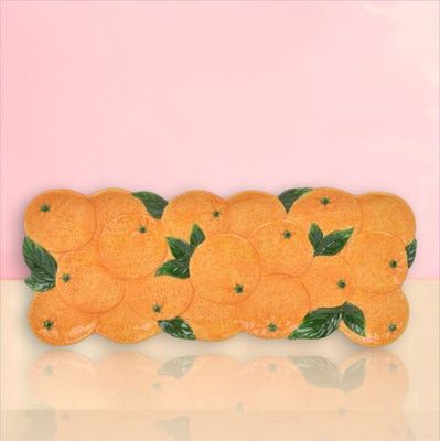 PRE-ORDER 15.5" Orange Serving Platter *SHIPS 7/2026* NEW 2026